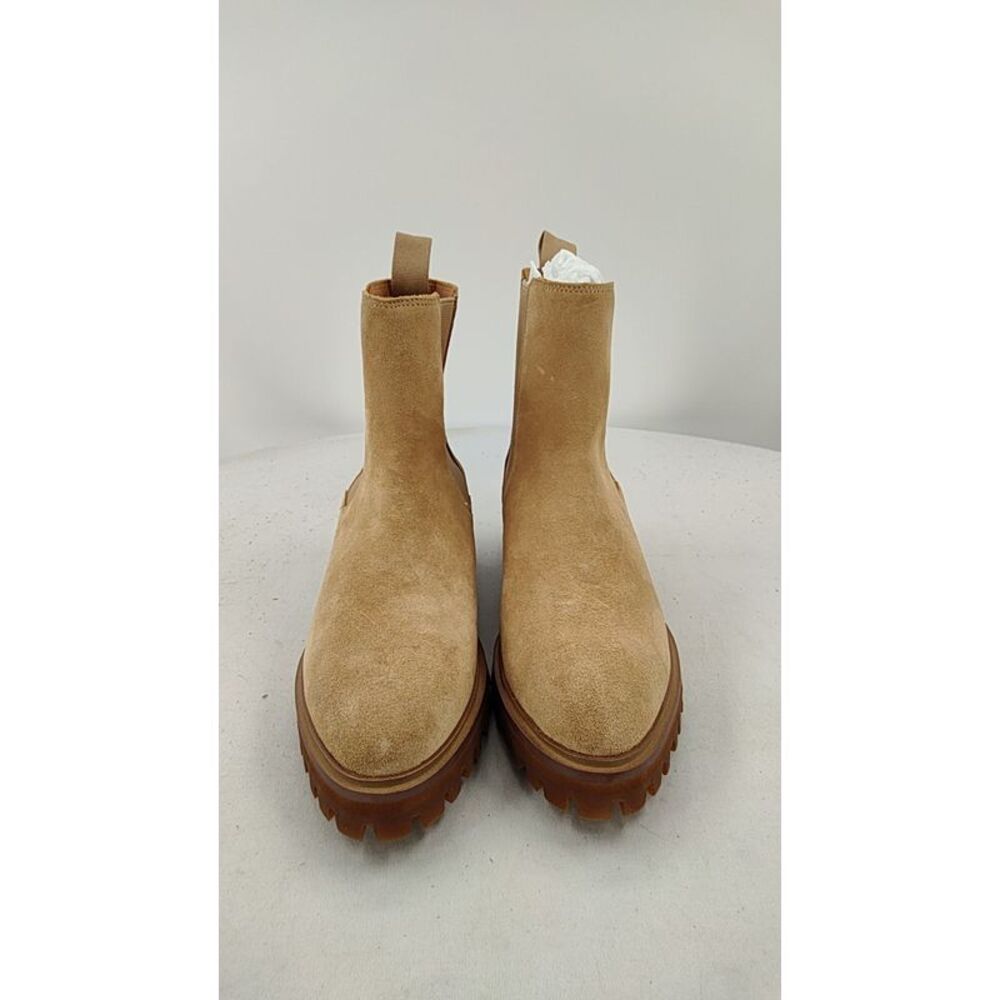 Quince Tan Suede Chelsea Lug Boots